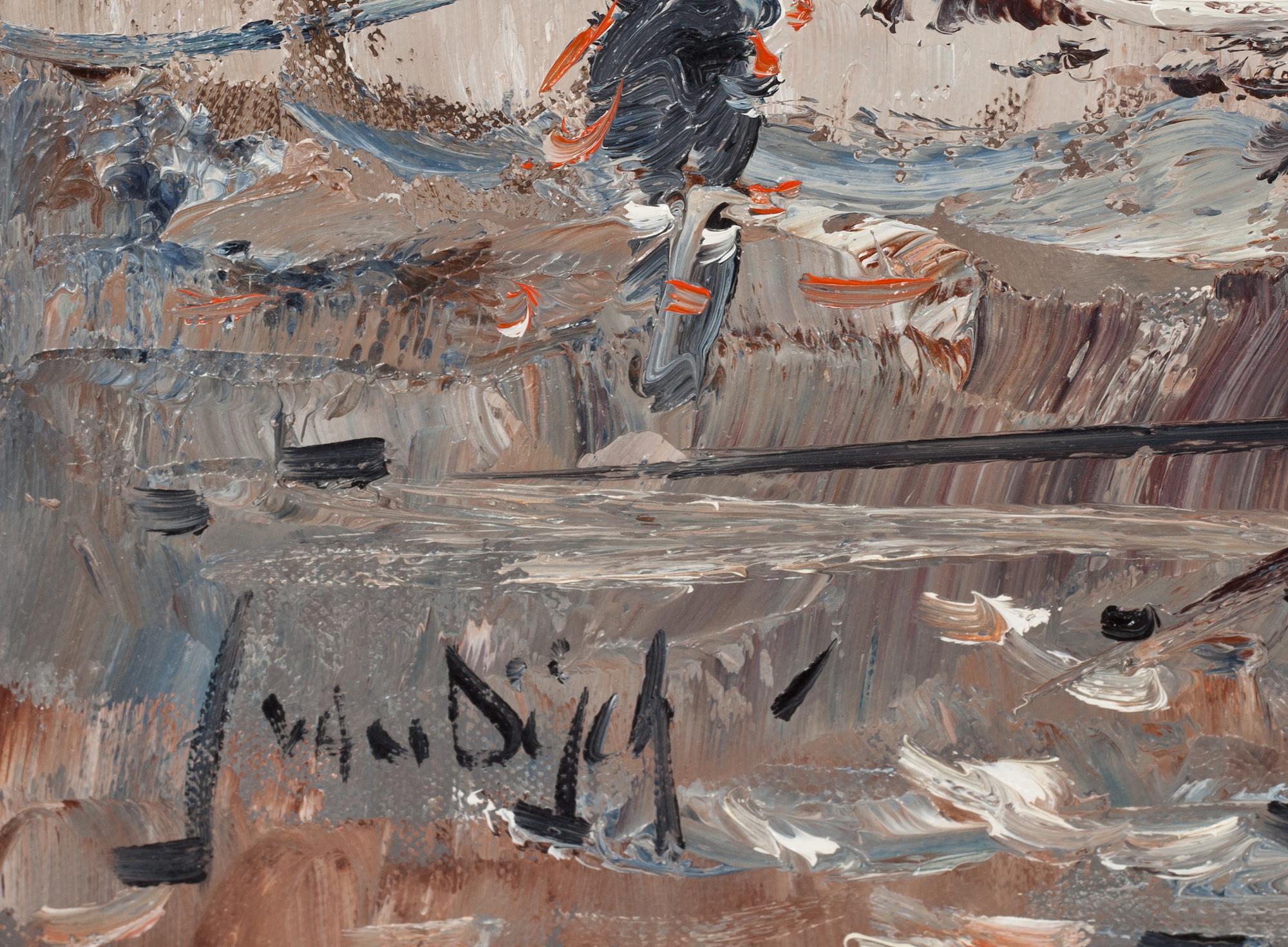 JOS VAN DIJK, olja på duk, signerad.