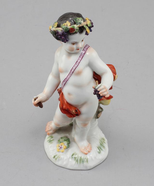 FIGURIN, porslin, Meissen, omkring 1900.