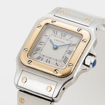 CARTIER, Santos, armbandsur, 24 x 23 (35) mm.
