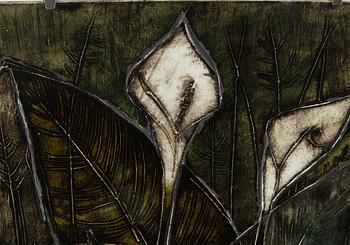 Rut Bryk, seinäreliefi, signeerattu BRYK.