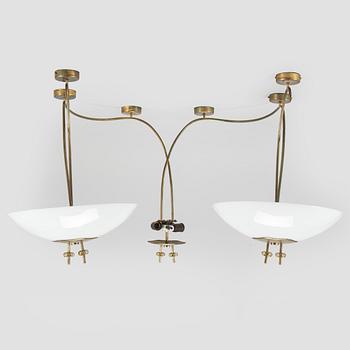 Paavo Tynell, Chandelier, for Taito. Made to order 1950.
