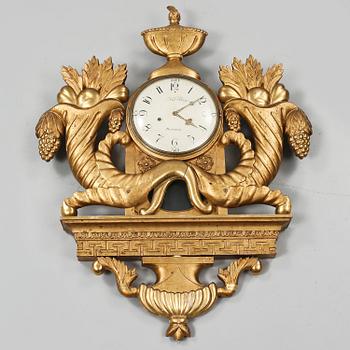 VÄGGPENDYL, empire, Nils Berg (verksam 1757-1794) Stockholm, 1800-talets första hälft.