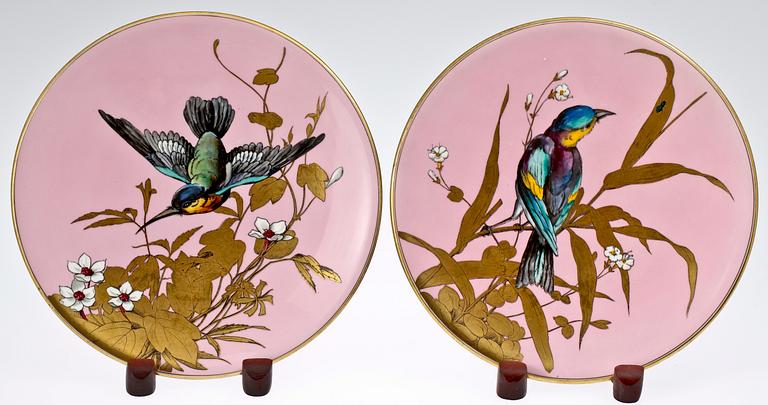 TALLRIKAR, ett par, porslin, troligen, Tyskland. 1800-1900-tal.