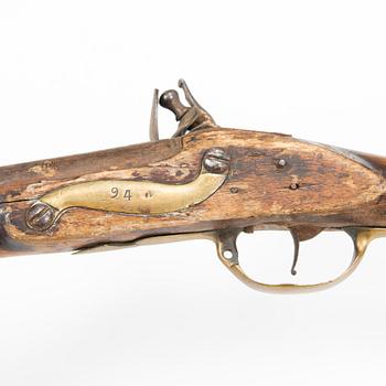 A Swedish dragoon flintlock rifle, model 1778.