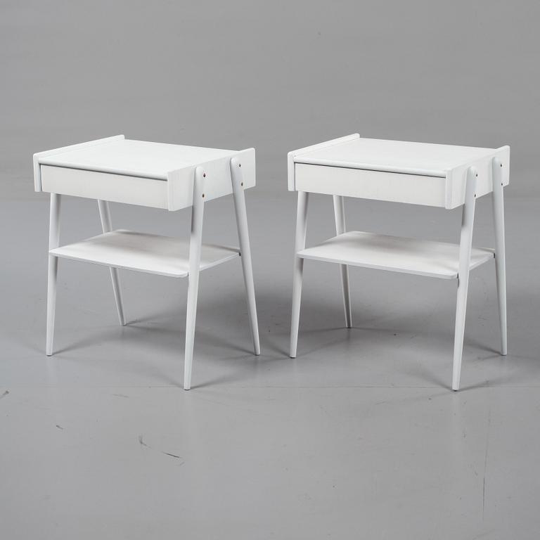 SÄNGBORD, ett par, AB Carlström & Co Möbelfabrik, Sverige, 1950-tal.