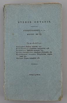 JOHAN WILHELM PALMSTRUCH, "Svensk Botanik, vol I-V. 1803-1805.