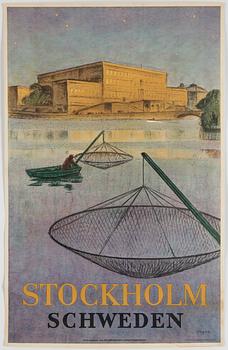 A lithographic poster, Centraltryckeriet, Stockholm, 1920.