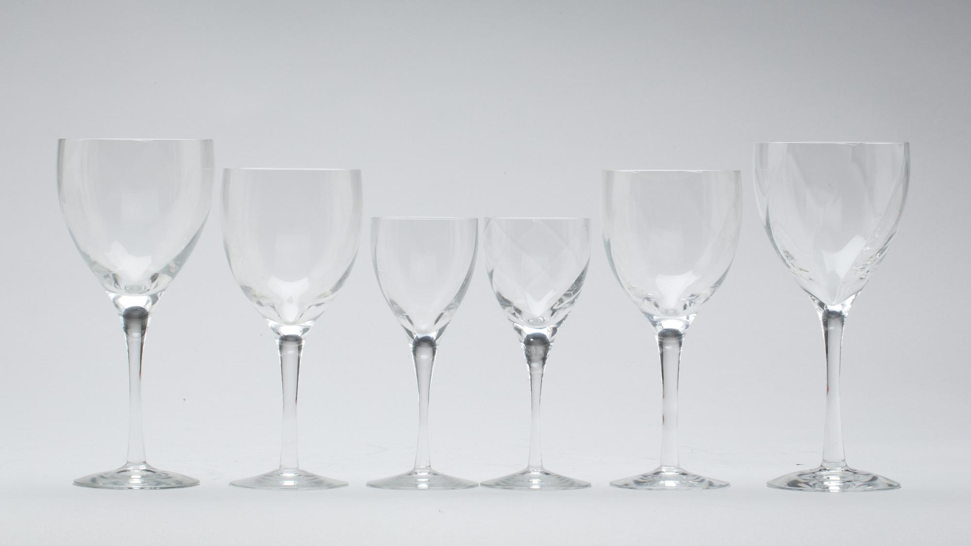 GLASSERVIS, 25 delar, "Chateau", Bertil Vallien, Kosta Boda.