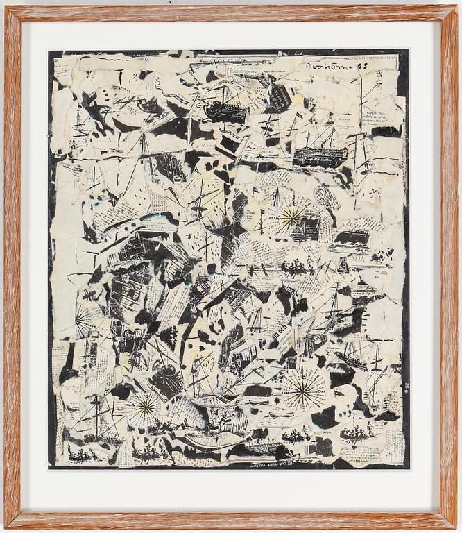 HARRY BOOSTRÖM, collage, signerad och daterad -65.