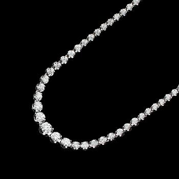 COLLIER, 18 k vitguld, briljantslipade diamanter totalt 3.00 ct.