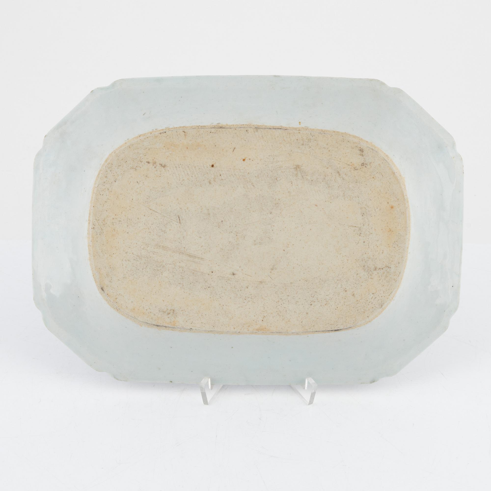 Stekfat, kompaniporslin, Kina, Qingdynastin, Qianlong (1736-95).