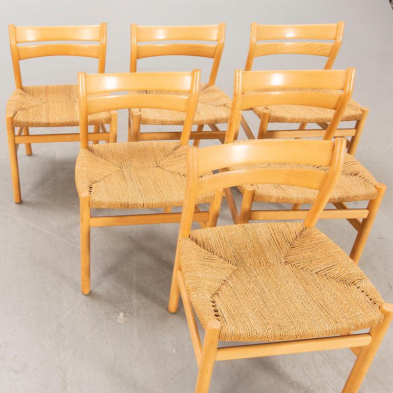 Børge Mogensen, "BM1", chairs, 6 pcs, second half of the 20th century.