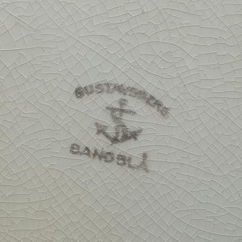 MATSERVISDELAR, 17 st, "Bandblå", Gustavsberg, 1920-tal.