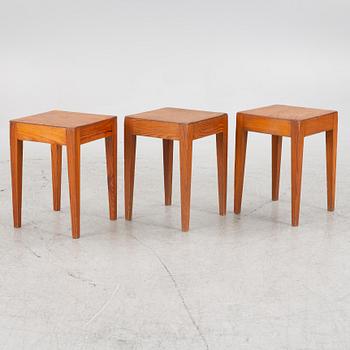 Stools, pine, mid-20th century.