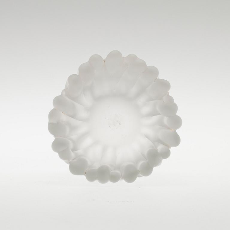 MALJAKKO ja MALJA, lasia, "Varsanjalka" sekä "Jäkälä" Tapio Wirkkala, Iittala. Maljakko signeerattu.