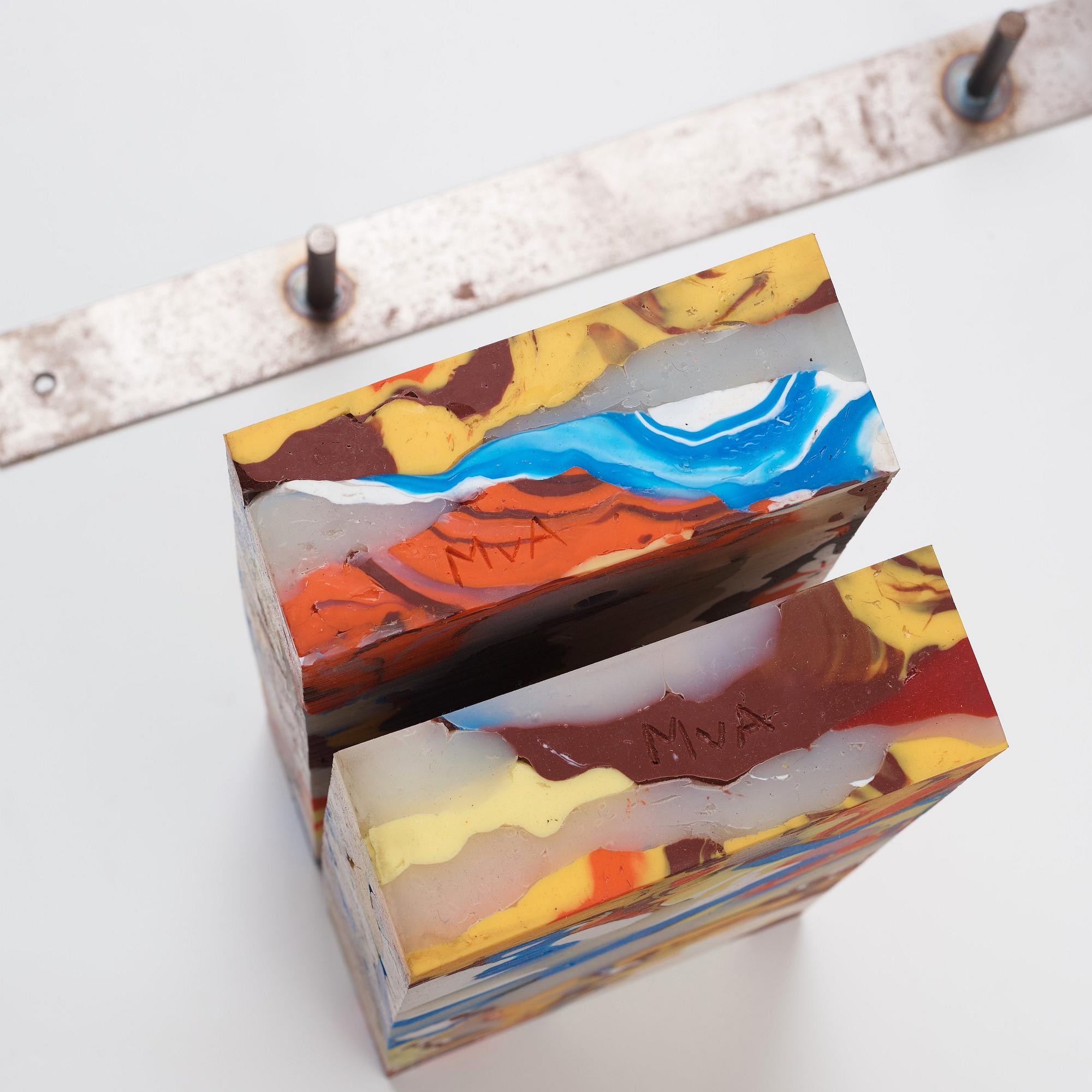 Matthias van Arkel, MATTHIAS VAN ARKEL, Wall sculpture/object in silicone rubber and stainless steel. Signed MvA. Executed in 2004. Unique.