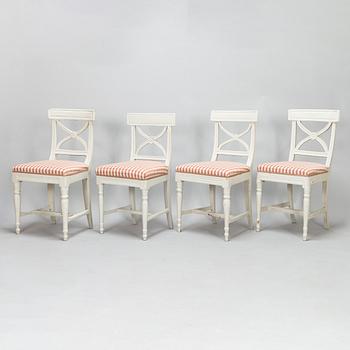Four early 19th century chairs 'Bellman chairs'.
