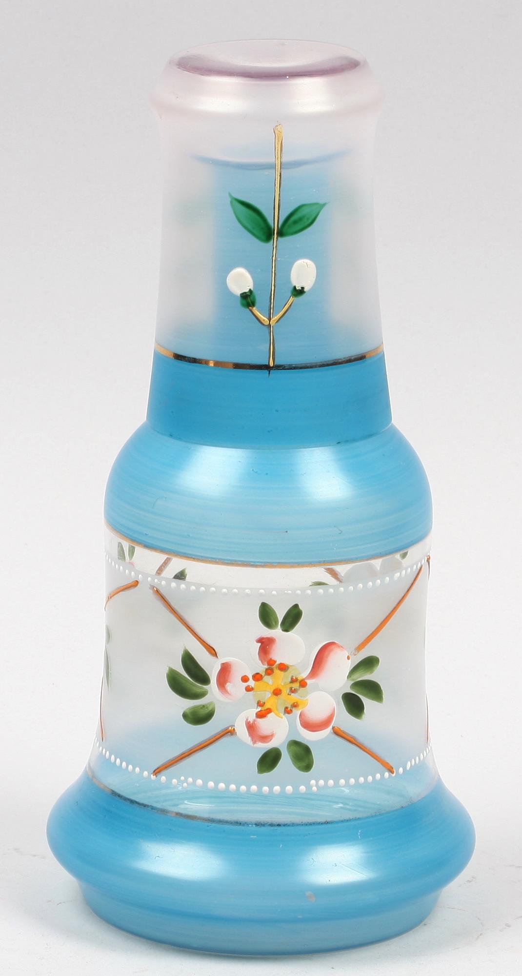 KARAFF MED GLAS, glas, 1800-talets senare hälft.