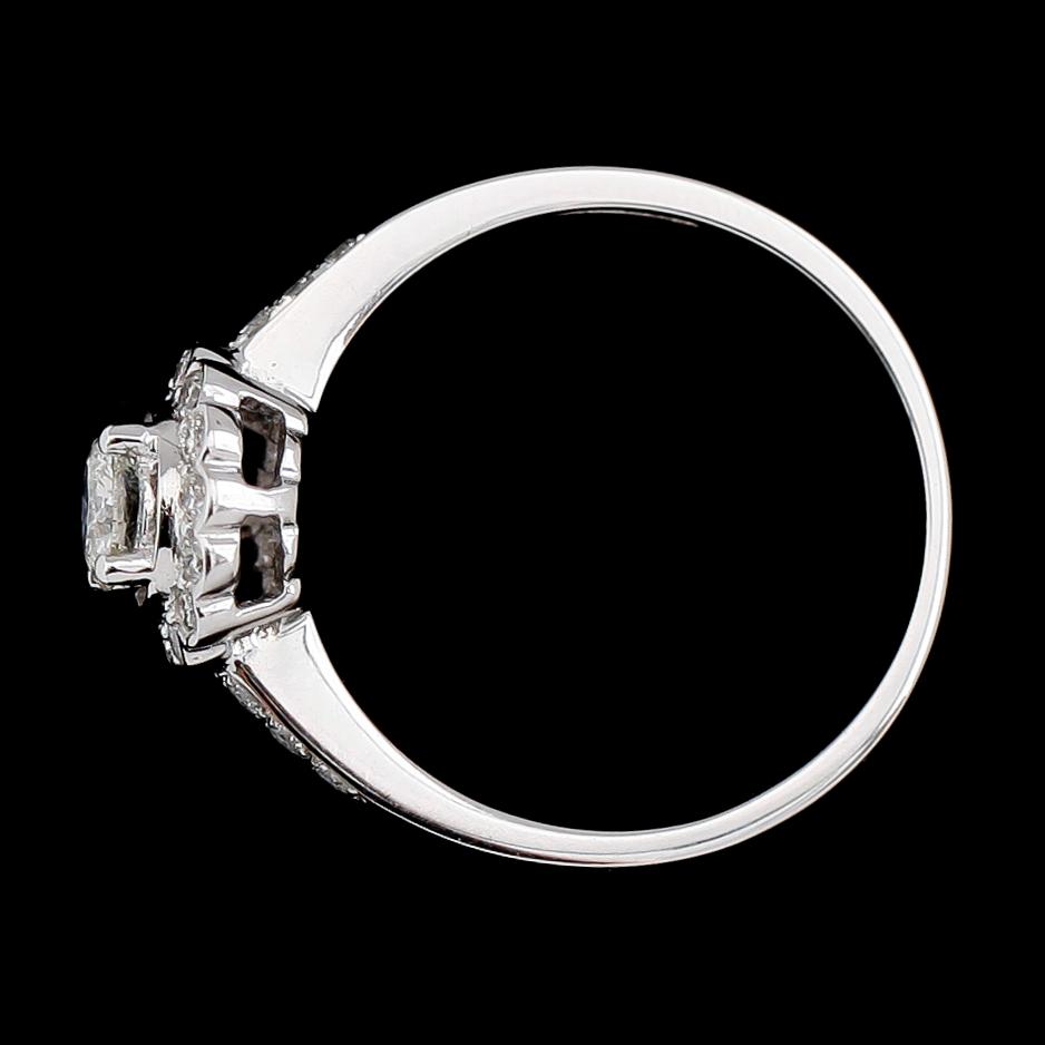 RING, 18 k vitguld, briljantslipade diamanter tot ca 0,55 ct.
