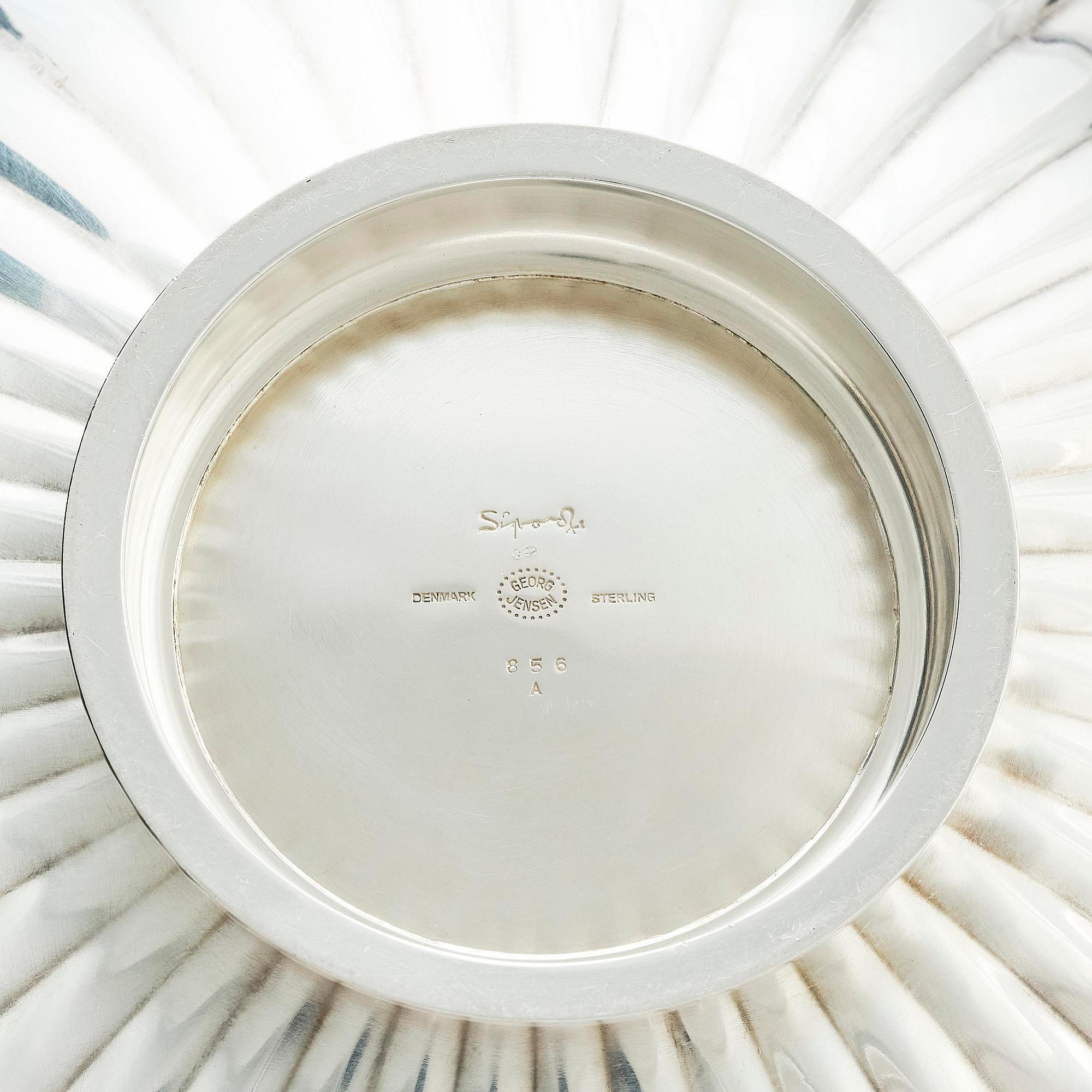 Georg Jensen, a sterling silver bowl, design no 856A, design Sigvard Bernadotte, Copenhagen 1945-77.