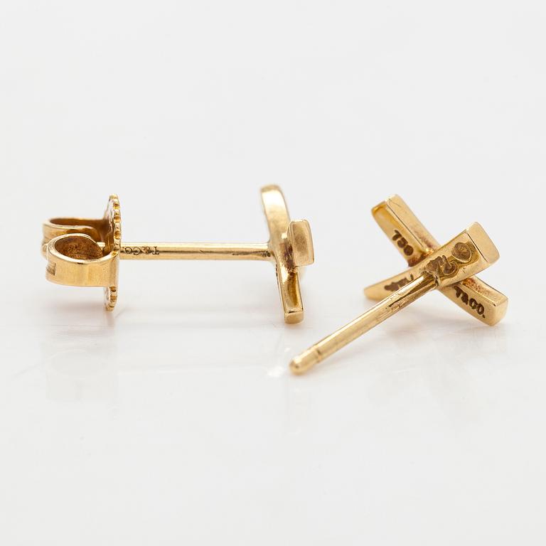 Tiffany & Co, Paloma Picasso, korvakorut, "X Kiss", 18K kultaa.