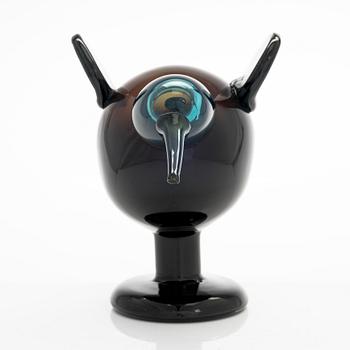 Oiva Toikka, An anniversary bird 2012, "Festive Catcher' , signed O. Toikka, Nuutajärvi 2012, numbered 732/2000.