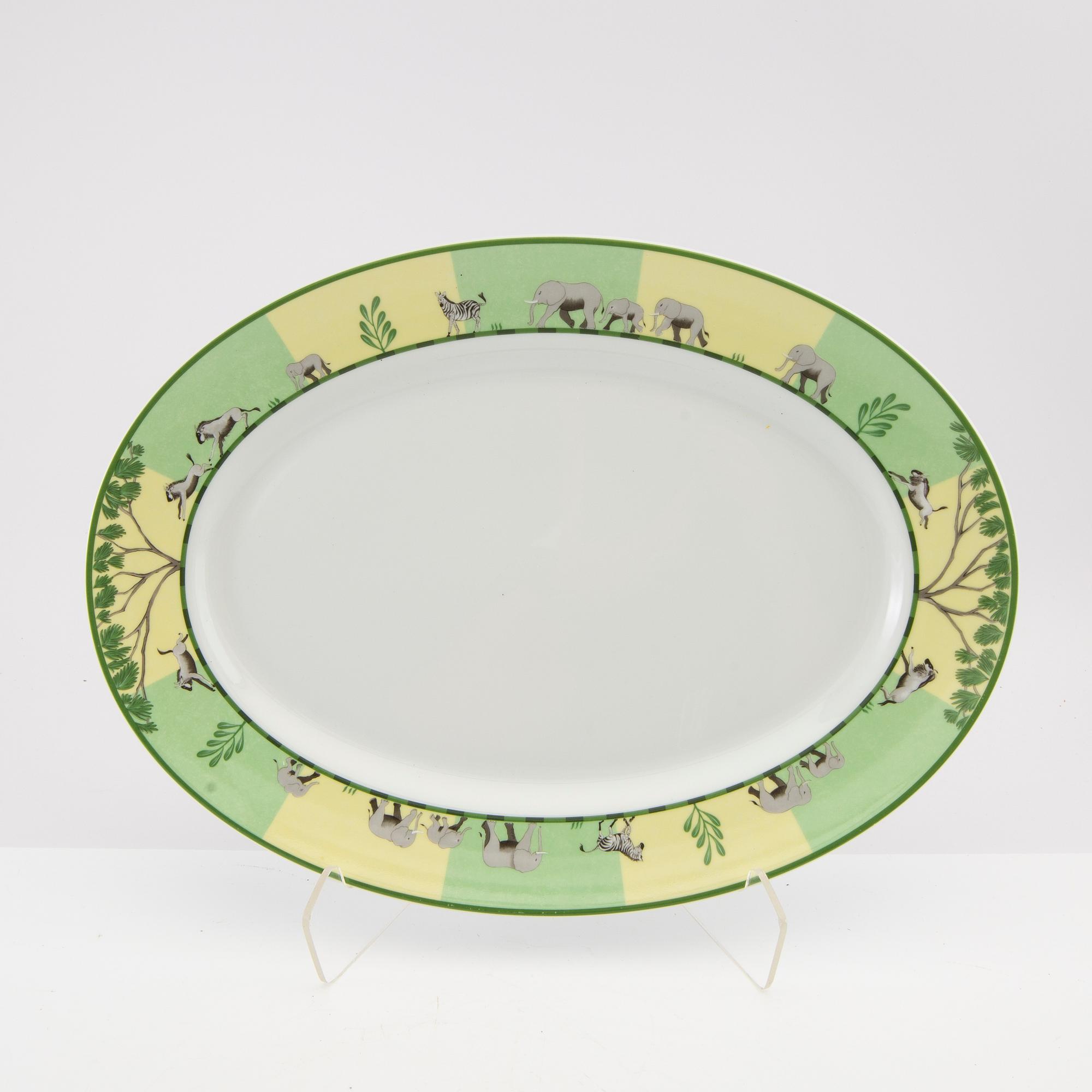 Hermès, servis "Africa" ca 22 dlr Frankrike 2000-tal porslin.