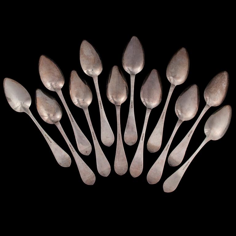 MATSKEDAR, 12 st, silver, Kuopio, Salo, 1882, 1893, 1906, 1915. Vikt 528 g.