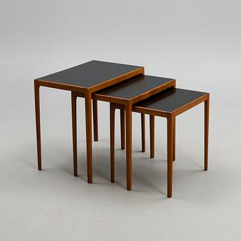 SVENN ESKE KRISTENSEN, A SET OF THREE SIDETABLES. 1950s.