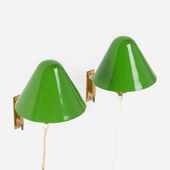 Paavo Tynell, a pair of '7284' wall lights for Taito, 1930s/1940s.