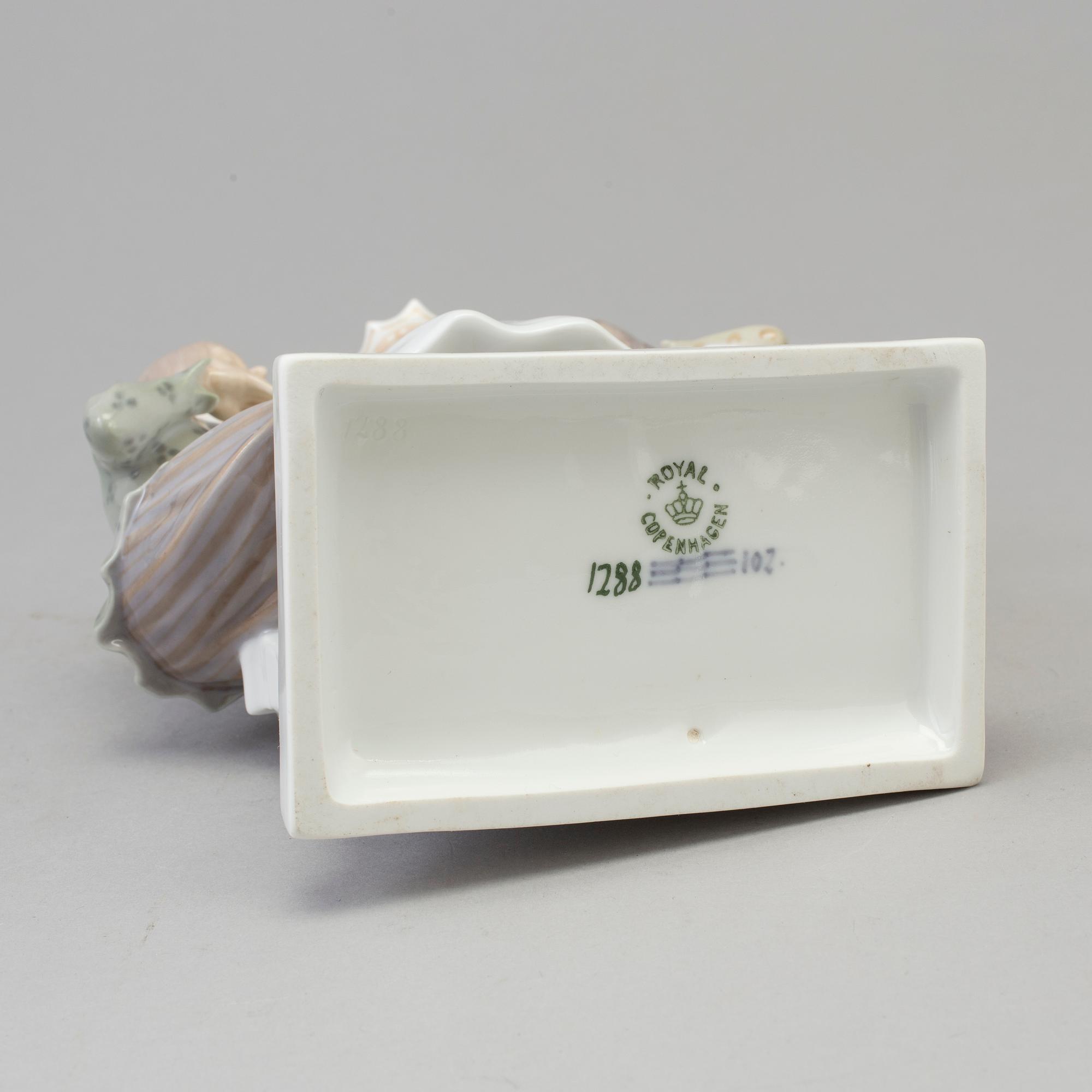 A Royal Copenhagen porcelain figure group, 'Emperors new clothes', Denmark, 1920s.