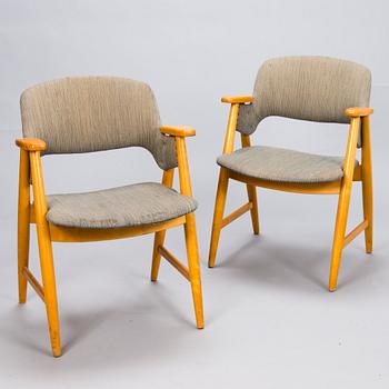 OLOF OTTELIN, Two mid 20th century "Status" armchairs for Keravan Puusepäntehdas, Stockmann, Finland,