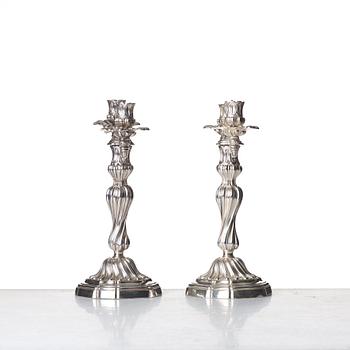 A pair of Louis XV mid 18th century candelabra.