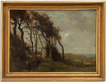 French school, 19th century, Coastal landscape, Brittany.