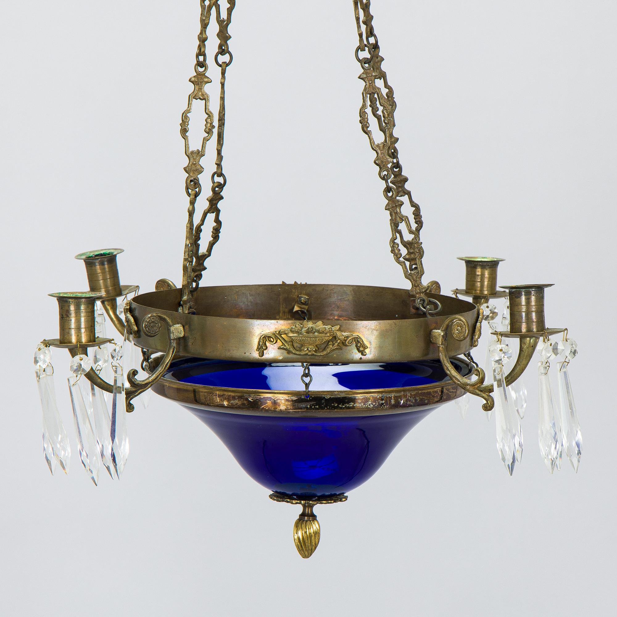 A pendant ceiling lamp, early 20th century.