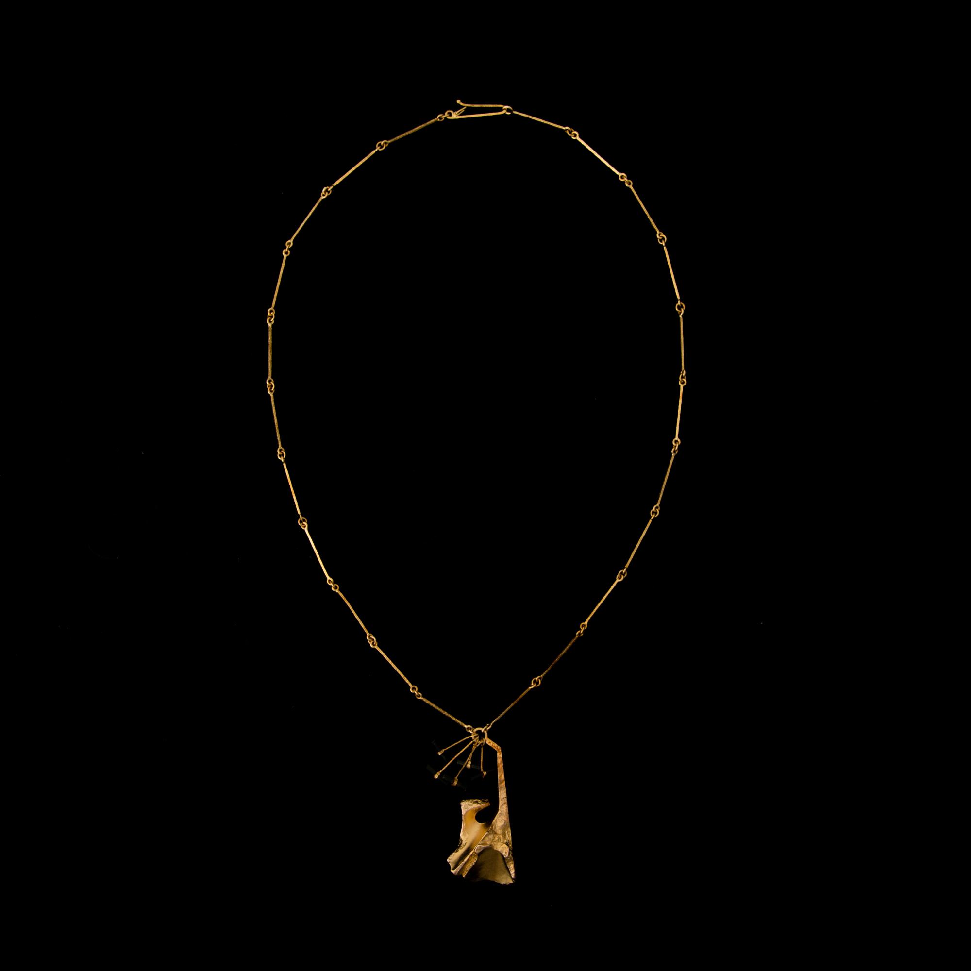 BJÖRN WECKSTRÖM, KAULAKORU, "Semiramis", turmaliinit, 14K kultaa. Lapponia 1973.