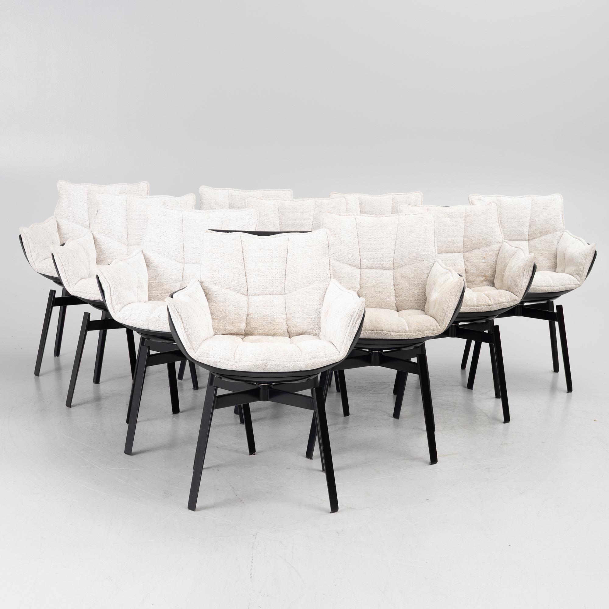 Patricia Urquiola, karmstolar, 10 st, "Husk", B&B Italia.