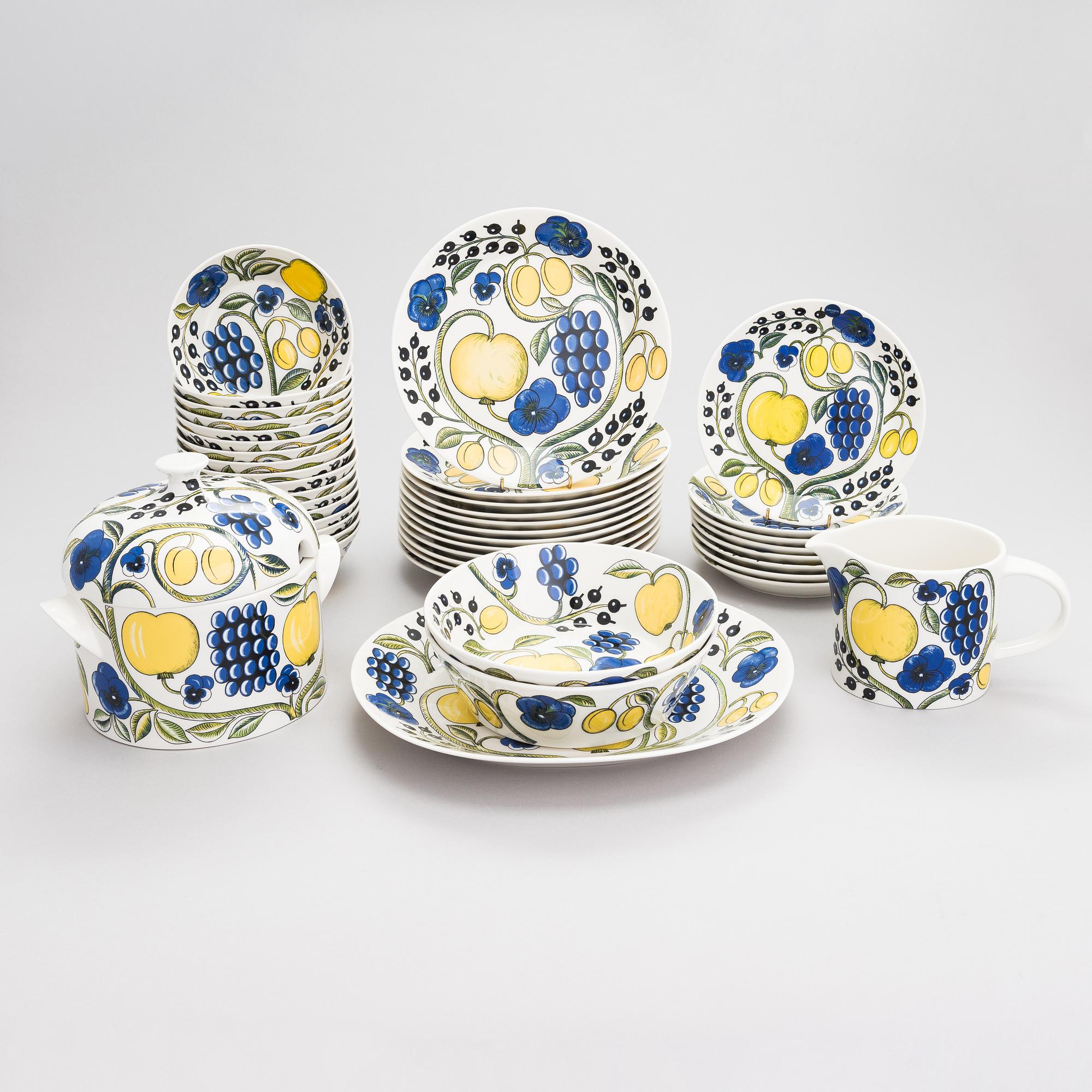 Birger Kaipiainen, astiasto, 42 kpl, "Paratiisi", Arabia.