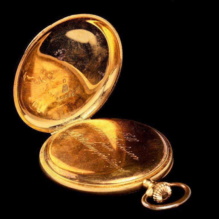 FICKUR, 18k guld, 1900-tal. Vikt 87 g.