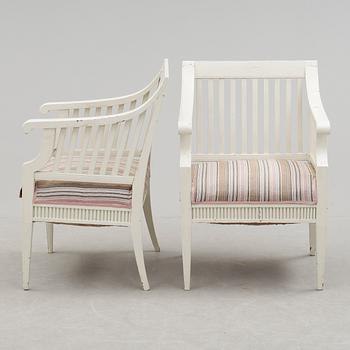 KARMSTOLAR, ett par. Omkring år 1900.