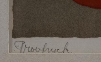 THORÉN, ESAIAS, färglitografi, sign, provtryck. Dat -51.
