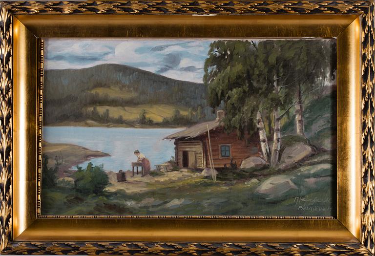 ARTHUR HEICKELL, öljy kankaalle, signeerattu Pielisjärveltä.