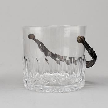 JOHAN ROHDE, a sterling silver and glass 'Konge/Acorn' ice bucket from Georg Jensen, Denmark.