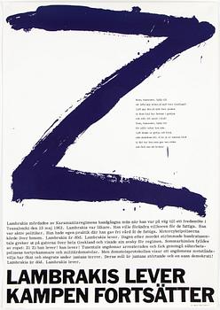 11 posters with political messages, mostly from Sweden, 60/70 s.