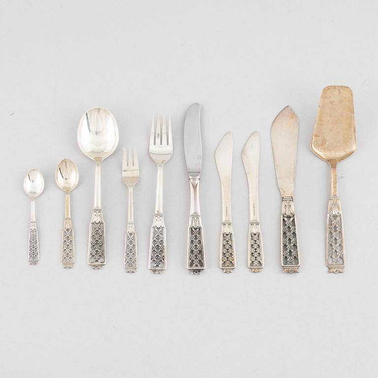 Cutlery service, 77 pieces, silver, model "Princess", Cesons, Gothenburg, some 1980.