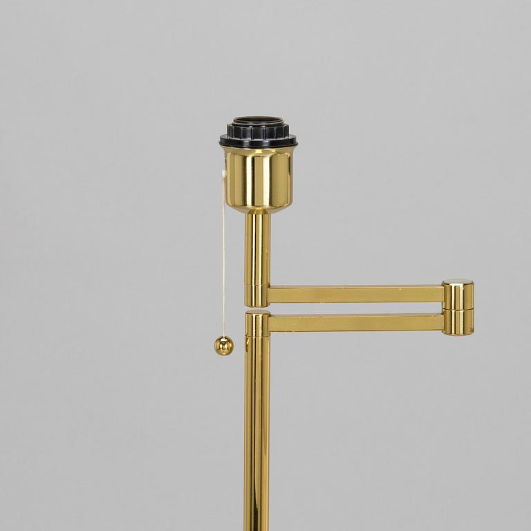 A 1970s/80s brass floor lamp, wall lamp and table lamp for Hövik verk.