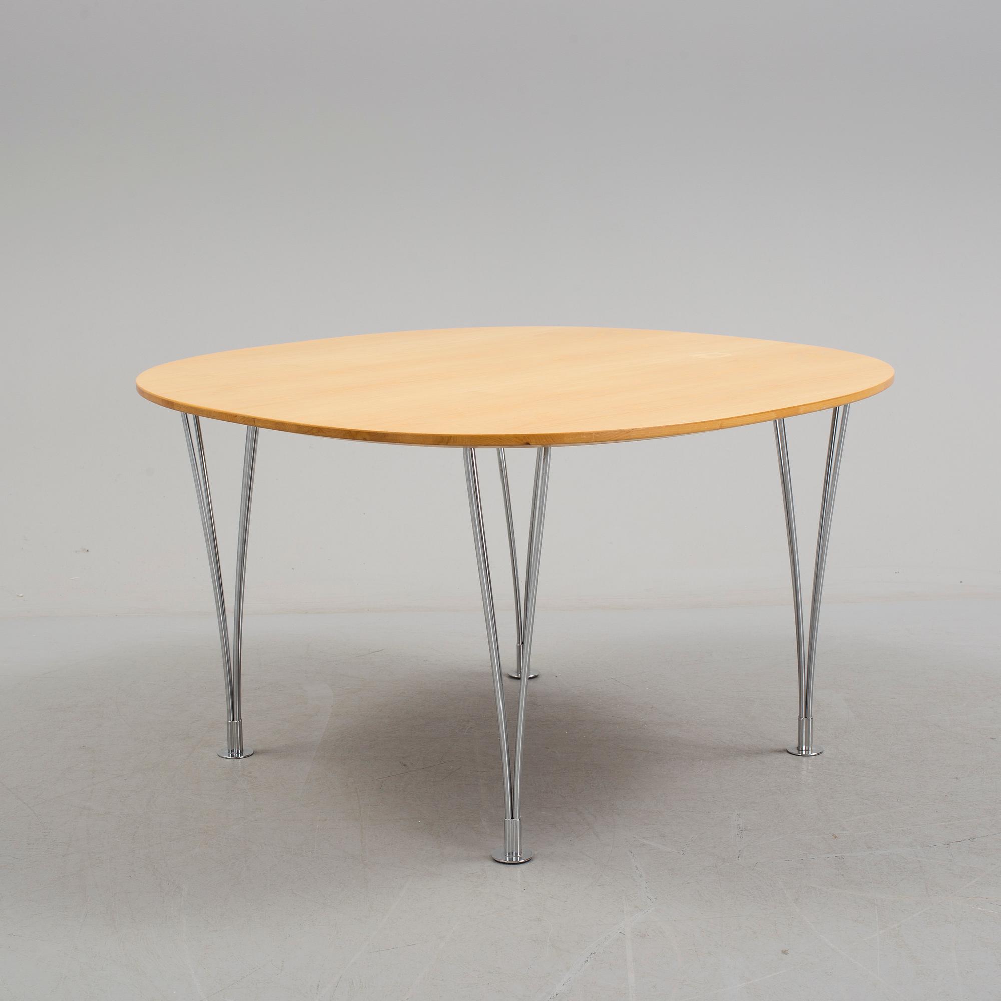 PIET HEIN & BRUNO MATHSSON, soffbord, "Supercirkel", Mathsson International.