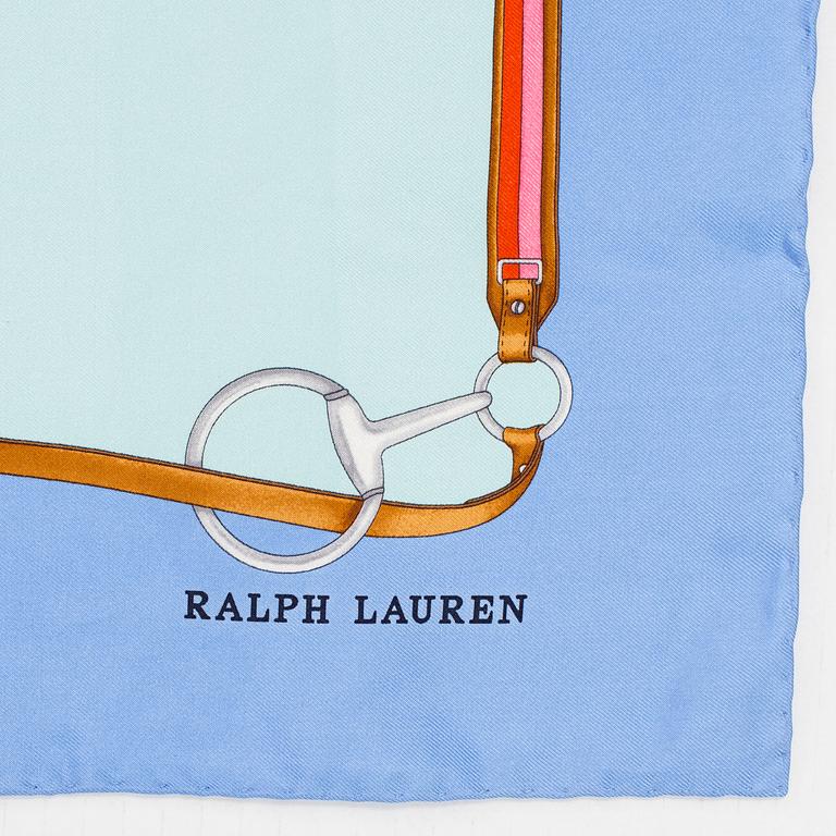 Three silk scarves by Ralph Lauren.