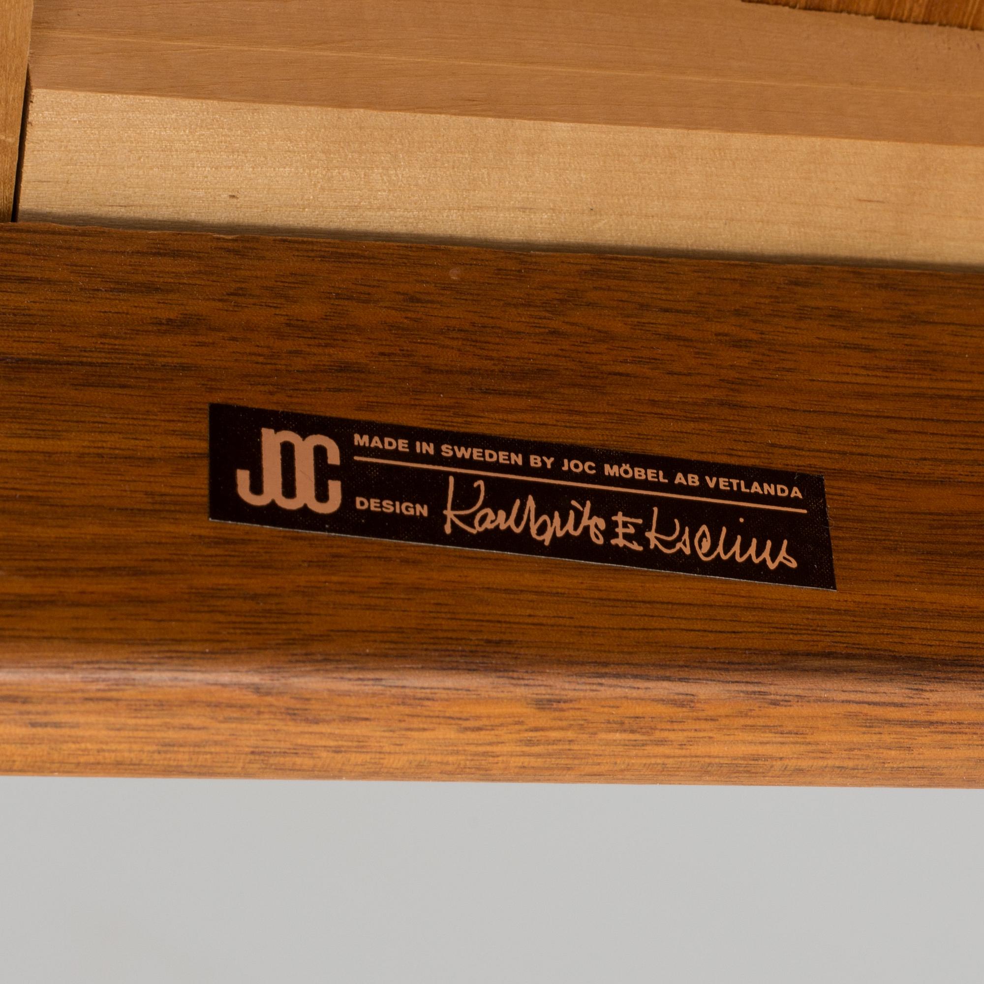 A pair of armchairs by Karl Erik Ekselius, JOC, Vetlanda, 20th century.