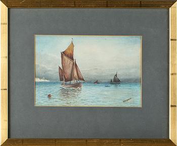OKÄND KONSTNÄR, akvarell, signerad M. Palmer, 1900-talets första hälft.